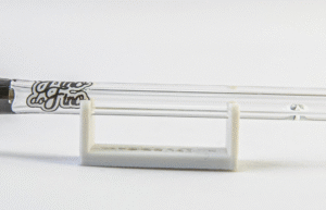 Piteira de Vidro com Ponta Colorida Preta da Fino do Fino